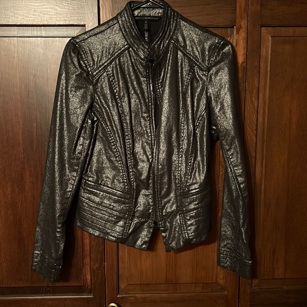 WHBM coated denim jacket, size 8